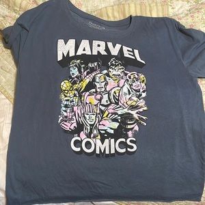 marvel comics cropped t-shirt
